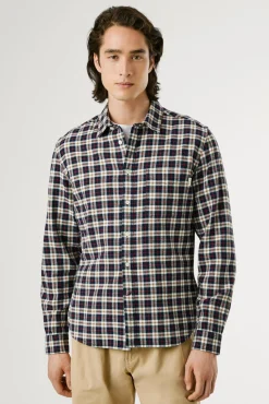 Pepe Jeans Camisas-Camisa xadrez regular fit azul