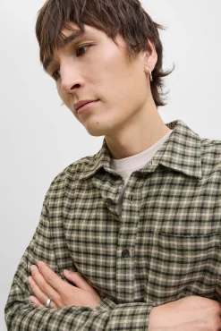 Jack & Jones Camisas-Camisa xadrez regular fit cru