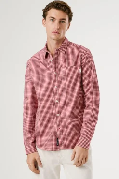 Pepe Jeans Camisas-Camisa xadrez regular fit vermelho