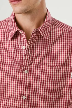 Pepe Jeans Camisas-Camisa xadrez regular fit vermelho