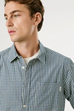 Pepe Jeans Camisas-Camisa xadrez regular fit azul