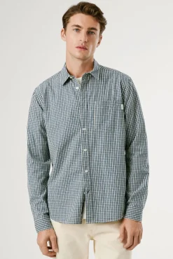 Pepe Jeans Camisas-Camisa xadrez regular fit azul