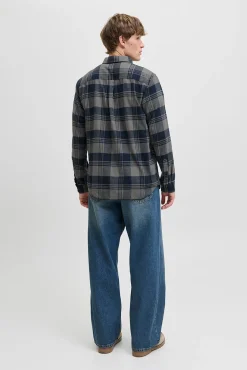 Jack & Jones Camisas-Camisa xadrez regular fit azul