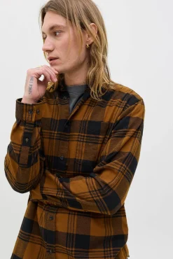 Jack & Jones Camisas-Camisa xadrez regular fit castanho