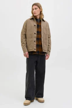 Jack & Jones Camisas-Camisa xadrez regular fit castanho