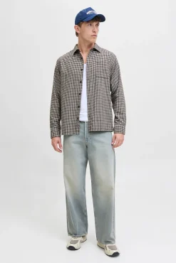 Jack & Jones Camisas-Camisa xadrez regular fit azul