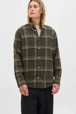 Jack & Jones Camisas-Camisa xadrez regular fit verde