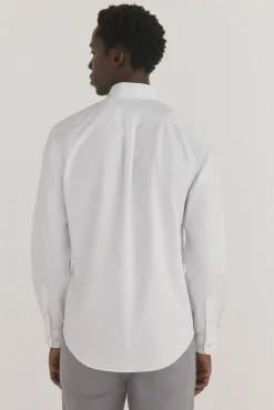 Pedro del Hierro Camisas-Camisa xadrez resistente a manchas e que não precisa passar Branco