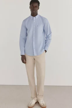 Pedro del Hierro Camisas-Camisa xadrez resistente a manchas e que não precisa passar Azul