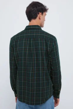 Springfield Camisas-camisa xadrez tartan verde