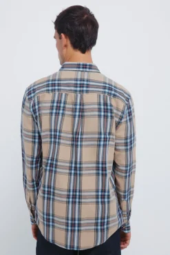 Springfield Camisas-camisa xadrez tartan amarelo