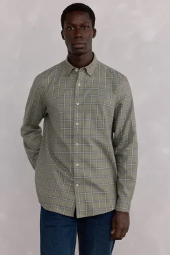 Pedro del Hierro Camisas-Camisa xadrez tencel Verde