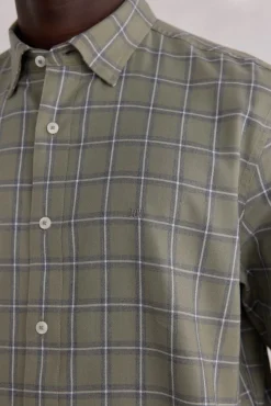 Pedro del Hierro Camisas-Camisa xadrez tencel Verde