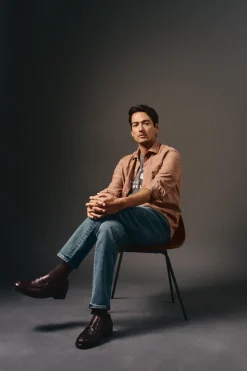 OOTO Camisas-Camisa xadrez tingida Castanho