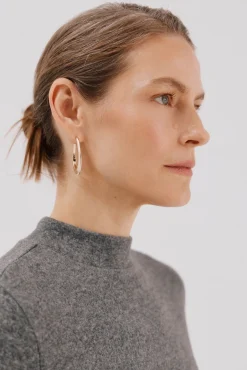 Cortefiel T-Shirts-Camiseta básica com gola perkins Cinzento