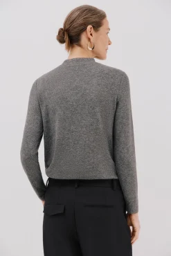 Cortefiel T-Shirts-Camiseta básica com gola perkins Cinzento