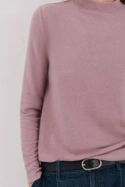 Cortefiel T-Shirts-Camiseta básica com gola perkins Roxo