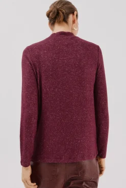 Cortefiel T-Shirts-Camiseta básica com gola perkins Roxo