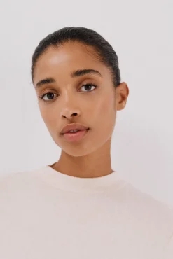 Cortefiel T-Shirts-Camiseta básica com gola perkins Ecru