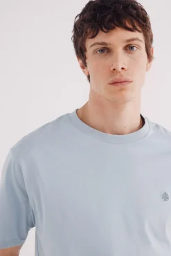 Springfield T-Shirts-Camiseta básica com gola redonda azul