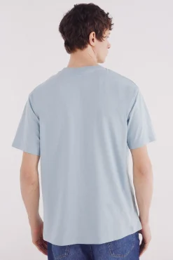 Springfield T-Shirts-Camiseta básica com gola redonda azul