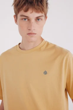 Springfield T-Shirts-Camiseta básica com gola redonda amarelo