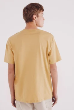 Springfield T-Shirts-Camiseta básica com gola redonda amarelo