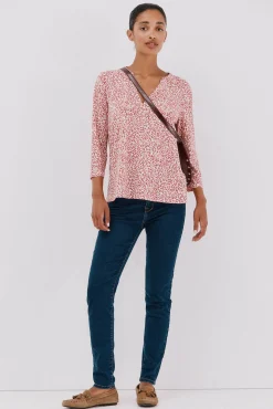 Cortefiel T-Shirts-Camiseta básica decote mandarim Granada