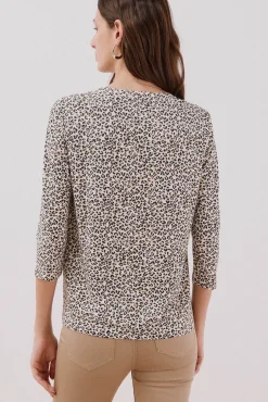 Cortefiel T-Shirts-Camiseta básica decote mandarim Impress&atilde;o