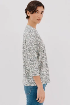 Cortefiel T-Shirts-Camiseta básica decote mandarim Multicolorido