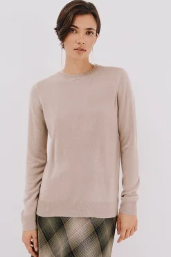 Cortefiel Camisolas-Camiseta básica quadrada Tostado