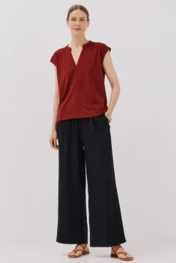 Cortefiel T-Shirts-Camiseta básica sem gola mao Granada