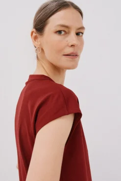 Cortefiel T-Shirts-Camiseta básica sem gola mao Granada