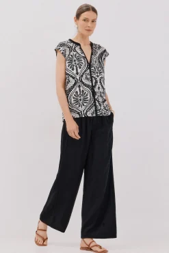 Cortefiel T-Shirts-Camiseta básica sem gola mao Impressão