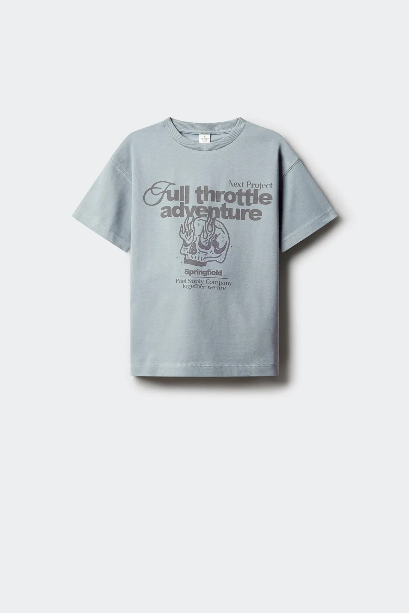 Springfield Kids T-Shirts-Camiseta caveira para meninos azul