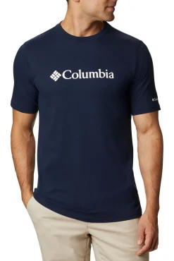 Columbia T-Shirts-Camiseta Basic logo™ para homem Azul