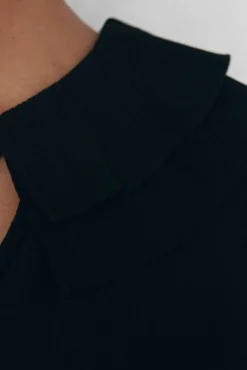 Pedro del Hierro T-Shirts-Camiseta com babados Preto