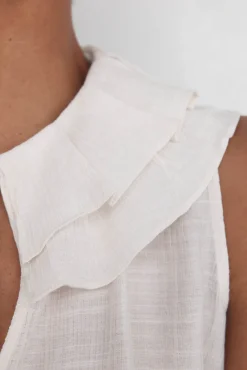 Pedro del Hierro T-Shirts-Camiseta com babados Branco