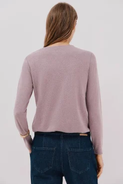 Cortefiel T-Shirts-Camiseta com detalhes em strass Roxo