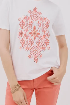 Cortefiel T-Shirts-Camiseta com estampado posicional Branco