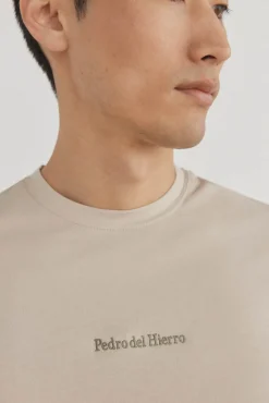 Pedro del Hierro T-Shirts-Camiseta com logo posicional Beige