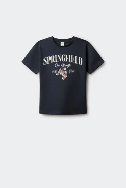 Springfield Kids T-Shirts-Camiseta com o logotipo da SPF para meninos azul