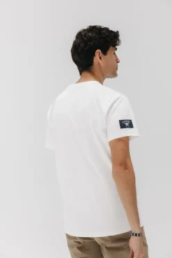 elPulpo T-Shirts-Camiseta com patch de remo Branco