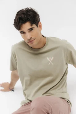 elPulpo T-Shirts-Camiseta com pás desenhadas Verde