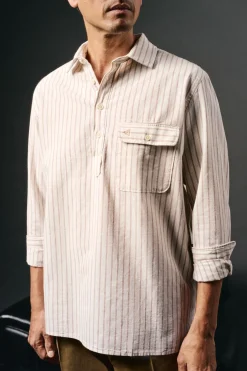 OOTO Camisas-Camiseta de algodão e linho Ecru