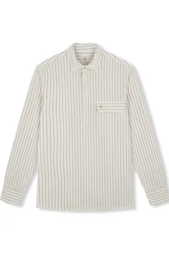 OOTO Camisas-Camiseta de algodão e linho Ecru