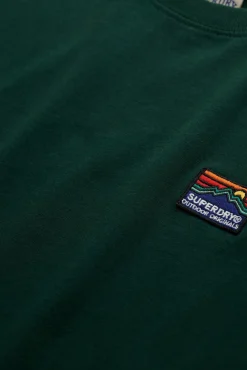 Superdry T-Shirts-Camiseta de manga manga curta com gola redonda verde