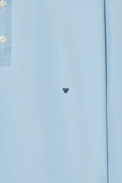 Silbon Camisas-Camiseta denim esportiva Azul