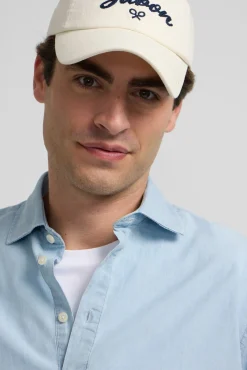 Silbon Camisas-Camiseta denim esportiva Azul