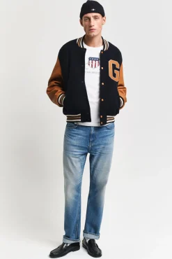 Gant T-Shirts-Camiseta Escudo do Arquivo Branco